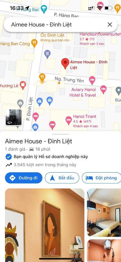 Appartamento Aimee House - Dinh Liet Hanoi Esterno foto